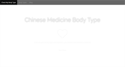 Desktop Screenshot of chinesemedicinebodytype.com