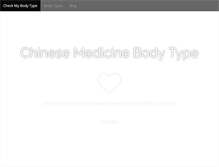 Tablet Screenshot of chinesemedicinebodytype.com